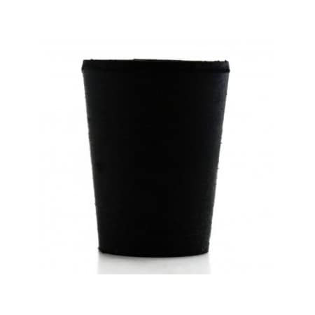 United Scientific Laboratory Grade Rubber Stopper w/Hole, Black SBR Rubber, Size No 1, 19 x 14 x 25mm, 52PK 259150H-1